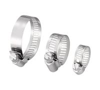 Set di fascette stringitubo regolabili in acciaio inossidabile 304 - Fascette stringitubo a vite senza fine for impieghi gravosi for casa, auto,(130-152mm(5pcs))