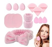 Set di fascia e braccialetto per il lavaggio del viso, fascia per spa con braccialetti per la cura della pelle e la rimozione del trucco, kit cosmetico per lavare il viso, accessori per capelli, set