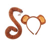 Set di fascia e coda di orecchie di scimmia, fascia e coda di orecchie di scimmia, fascia per capelli ad alte prestazioni, fascia e coda di orecchie di animali, acconciatura Cosplay per accessorio