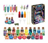 Set di fate magiche - kit per la produzione di pozioni, barattoli incantesimi incantati | Attività artigianale fantasy fai -da -te per ragazze, giocattolo da giardino fantasioso con bottiglie glitter,