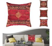 Set di federe etniche persiane per divani e sedie, con morbida fibra di poliestere e chiusura a cerniera facile da pulire (A)