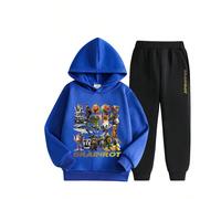 Set di felpa con cappuccio e pantaloni della tuta con stampa di lettere e creature mitologiche e animali 3D divertenti per ragazzi giovani 6Y,7Y,8Y,9Y,10Y,5YFumetto,Blocchi di colore,LettereTessuto in