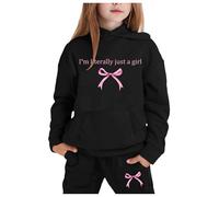 Set di Felpe per Ragazze E Bambine Bambini con Cappuccio Solid Color Cotone Completo Sportswear Christmas Bambina Multi Abbigliamento Autunno Inverno Regalo