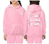 Set di Felpe per Ragazze E Bambine Felpa con Cappuccio Solid Color Cotone Completo Top+Pantalone Bambina/Baby Body Bambini Inverno Tute Sportive Bambina 3-15 Anni