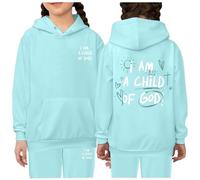 Set di Felpe per Ragazze E Bambine Felpa con Cappuccio Solid Color Cotone Completo Top+Pantalone Bambina/Baby Body Bambini Inverno Tute Sportive Bambina 3-15 Anni