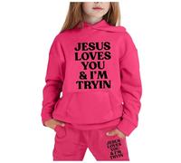 Set di Felpe per Ragazze E Bambine Felpa Pullover Solid Color Cotone Completo Giacche Pantaloni con Tasca Bambina/Baby Body Bambini Casual Tuta Autunno Inverno Regalo