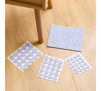 Set di feltrini per mobili - 60 pezzi + lastra in feltro 16×20 cm, autoadesivi, spessore 3 mm, rotondi e quadrati (20/25/28 mm), ritagliabili, Grigio naturale