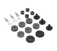 Set di feltro per piatti da 21 pezzi, kit di accessori per piatti da batteria con dado ad alette in acciaio inox, feltro per frizione e feltro per tubo del supporto, per un