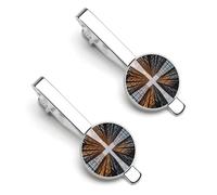 Set di fermacravatta con grattacieli che guarda il cielo, personalizzabili, per uomini, design alla moda, per matrimoni, anniversari, affari