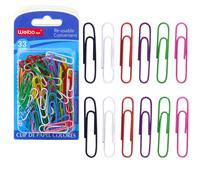 Set di fermagli colorati per ufficio da 33 mm 90 pezzi