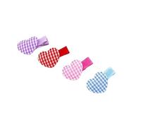 Set di fermagli for capelli a quadretti a forma di cuore e fascia in gomma for bambini da 10 pezzi colorati for bambini(Mix hair clips)