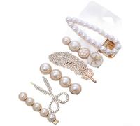Set di fermagli per capelli da donna in stile orientale, con piume e perle, spille laterali coreane fatte a mano, per ragazze, per feste quotidiane, accessori per capelli eleganti e dolci (A)