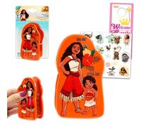 Set di fermagli per capelli Moana - Set di accessori con clip a forma di artiglio di Moana per ragazze e adesivi, altro ancora | Accessori per capelli Disney per donne, ragazze, bambini