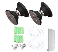 Set di fermaporta magnetici, coppia di fermaporta in acciaio e silicone da 5,3 cm, sistema di arresto per cerniera con forte tenuta, supporto di montaggio adesivo anti-fuga con set di viti, utilizzo