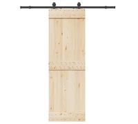 Set di fermaporta scorrevole in acciaio verniciato a polvere, lunghezza 183 cm, nero, con fermaporta e guida a pavimento per porte di stanze, montaggio di porte di appartamenti e porte di casa