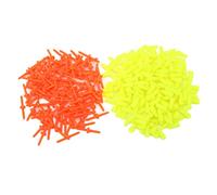 Set di Fermi per Bobber, 300 Pezzi di Fermi per Bobber in Silicone, Fissaggio Forte per la Pesca, Esperienza Utente Eccellente, 100 Arancioni e 200 Gialli