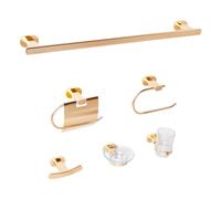 Set di ferramenta 6 accessori in alluminio con bicchiere e portasapone Accessori