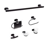 Set di ferramenta 6 accessori in alluminio con bicchiere e portasapone Accessori