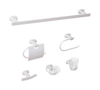 Set di ferramenta 6 accessori in alluminio con bicchiere e portasapone Accessori