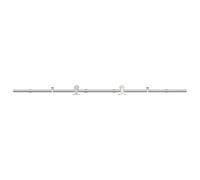 Set di ferramenta per porta scorrevole in acciaio inox, colore argento, 200 cm, con fermaporta e guida a pavimento, per porta di camera e porta di appartamento, silenzioso e stabile