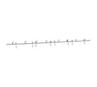 Set di ferramenta per porta scorrevole in acciaio inox, lunghezza 400 cm, con fermaporta e ruote per porte fienili, accessori di montaggio per porte interne ed esterne, supporto bypass per uno