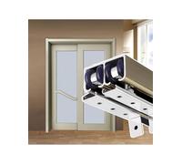 Set di ferramenta per porta scorrevole, kit di binari bypass per doppie porte, binario in alluminio per sala studio e armadio da cucina