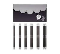 Set di ferri da maglia a doppia punta KnitPro Karbonz - (20 cm) - Set di 5
