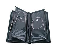 Set di ferri da maglia circolari, 11 pezzi in acciaio intercambiabili ferri da maglia uncinetto strumento di tessitura con borsa di stoccaggio 43 cm / 65 cm / 80 cm(80cm)