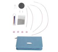 Set di Ferri da Maglia Circolari da 9 Paia, 2,2-4,5 Mm Set di Ferri da Maglia Intercambiabili in Acciaio Inossidabile con Custodia, Ferri da Maglia in Metallo a Doppia Punta