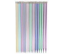 Set di ferri da maglia grandi da 35 cm a punta singola colorati da 3 mm e 10 mm 10 paia di ferri da maglia dritti in alluminio con tappi terminali per lavorare a maglia sciarpe coperte