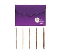 Set di Ferri da Uncinetto KnitPro Symfonie - Legno a Doppia Punta, (3-3.5, 4-4.5, 5-5.5, 6-6.5 e 7-8 mm)