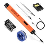 Set di ferro da stiro senza fili - kit di ferro senza fili USB Cordless Soldering Iron Kit Daakro Rechargeable Portable Soldering Iron, 3 Temperature Adjustment Soldering Iron Tool Kit for Welding
