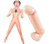Set Di Feste HEN/STAG Gonfiabile Con Bambola Nuda E Willy Penis Gonfiabile 90CM