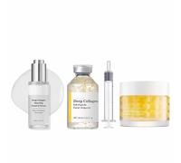 Set di fiale per lifting intensivo di seta: 3 pezzi di routine anti-invecchiamento per la cura della pelle con fiala peptidica, toner idratante e crema al retinolo, siero contro rughe, linee sottili