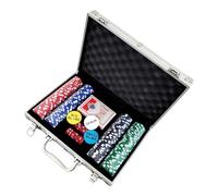 Set di fiche da poker - Chip da poker vuote, gettoni da gioco, accessori portatili, scatola per il trasporto | Kit professionale per giocatori, uomini, donne, famiglia, viaggi, feste, serate
