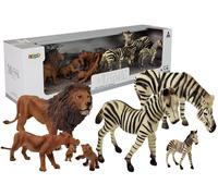 Set di Figure Africa Animali Selvaggi Leoni e Zebre