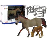 Set di Figure Cavallo e Puledro Razza Capricorn con Recinzione