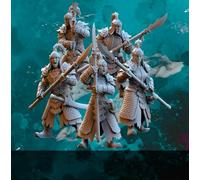 Set di figure cinesi Soldato Dynasty 32 mm - non verniciate - ideale per dungeon e draghi, Pathfinder e giochi di ruolo fantasy