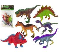Set di figure di dinosauri colorate (6 pz)