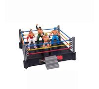 Set di figure di wrestling, gioco di wrestling, 4 giocatori d'azione in miniatura e anello e oggetti di scena figure giocattolo per bambini, Rosso, Blu O Giallo, Unico