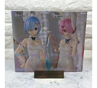 Set di figure Re Zero Rem Ram BiCute Bunnies bianco perla Ver. FuRyu Authentic