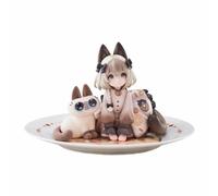 Set Di Figure Tea Time Cats X Gatto Siamese Azuki-san GIAPPONE UFFICIALE