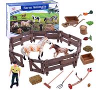 Set di figurine animali Cavalli fattoria - D