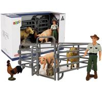 set di figurine di animali da fattoria con contadino