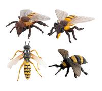 Set di Figurine di da 4 Pezzi, Figure realistiche di da Vari Modelli di, Figurine di Animali Cake Topper per Bambini Ragazzi