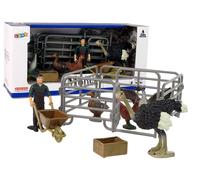 Set di figurine fattoria - contadino e animali da cortile
