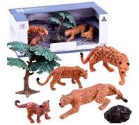 Set di figurine safari - famiglia di tigri - Leopardi