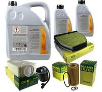 Set di filtri, 7 litri, olio motore originale, 5 W-30 MB 229.51 Mann-FILTER filtro abitacolo filtro carburante filtro aria filtro olio
