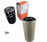 Set di filtri con filtro olio OC 105 filtro aria LX 236 vite di chiusura