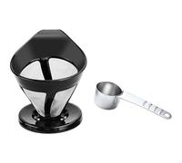 Set di filtri da caffè in acciaio inossidabile con cucchiaio dosatore HLB18 a maglie imbuto filtro imbuto adatto componente per caffè